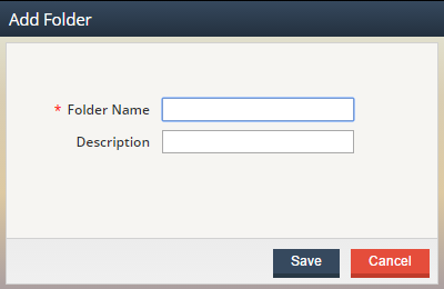 Screenshot of the Add Folder dialog.